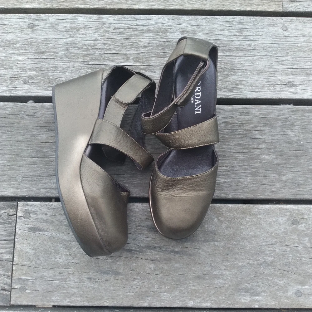 Bronze Cordani Wedge Shoes - Picture 6 of 7